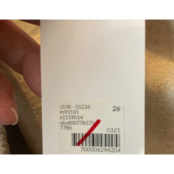 Womens Lane Bryant Wide‎ Leg Mid Rise Linen Blend Pants Tan 26 NWD - Picture 9 of 10